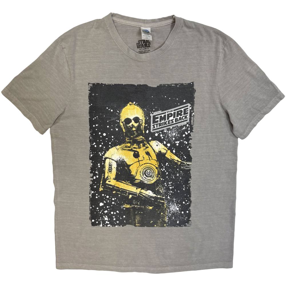 Disney Star Wars - TESB C3PO Heren Tshirt - Grijs